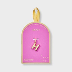 14K Gold Dipped Pearl Letter Charm - A New Day™ Gold - 1 of 2