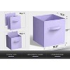 DOMETOUR Fabric Storage Cubes Storage Bins Set of 6, Foldable Closet Drawers Organizers Storage Box for Toy Clothes - 4 of 4