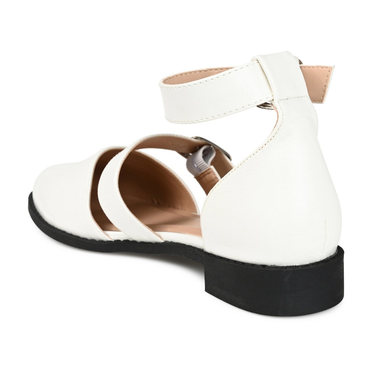 Обувь Journee Collection Women's Constance Buckle Round Toe Mary Jane Flats Off White 8 — фото 7