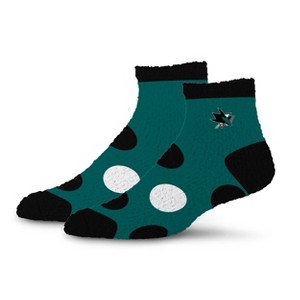 NHL San Jose Sharks Big Dot Fuzzy Socks - One Size Fits Most - 1 of 3