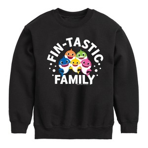Boys' - Baby Shark - Fintastic Family Graphic Long Sleeve Fleece Sweatshirt - 1 of 4