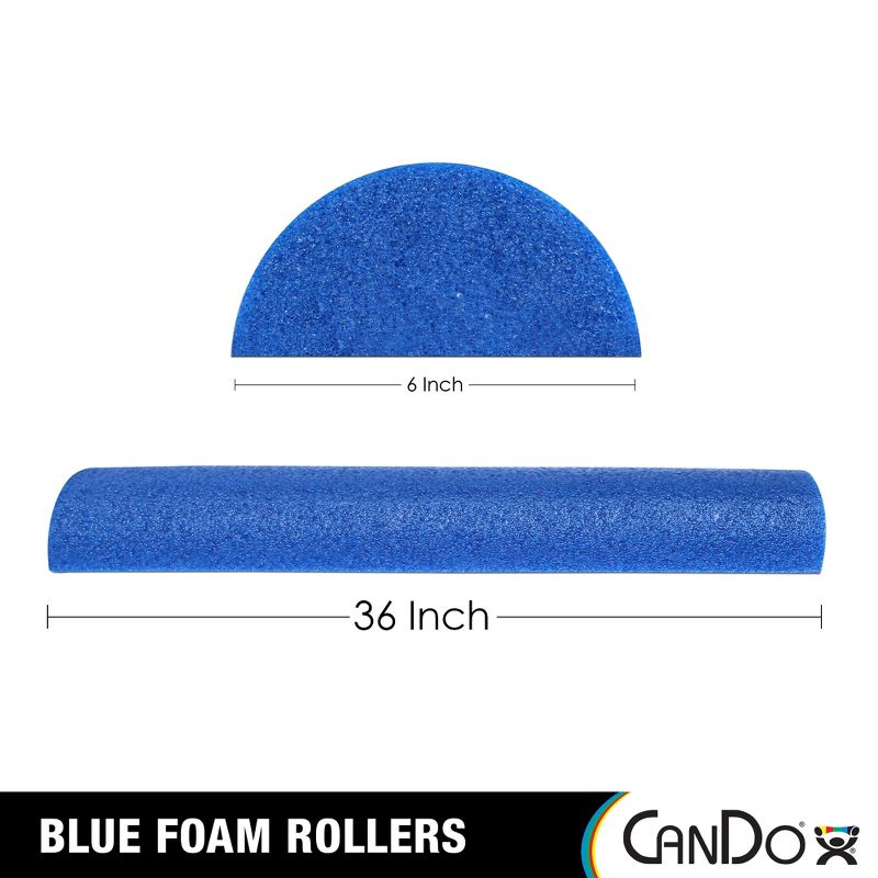 CanDo Blue PE Foam Rollers for Fitness, Exercise Muscle Restoration, Massage Therapy, Sport Recovery and Physical Therapy for Homes, Clinics, and Gyms, 2 of 7