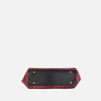 MKF Collection Cameron Tote Bag Stylish Vegan Leather Handbag with Spacious Design by Mia K- Burgundy — фото 4