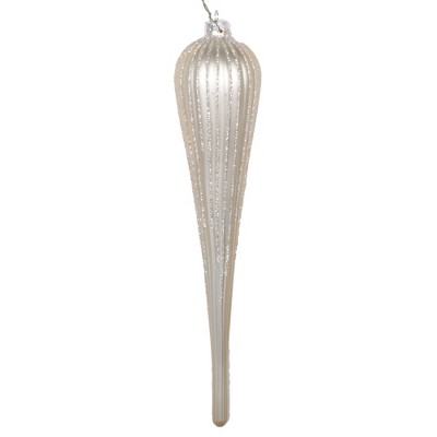 Vickerman Matte Glitter Drop Christmas Ornament