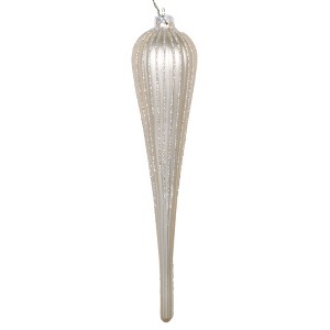 Vickerman Matte Glitter Drop Christmas Ornament - 1 of 3