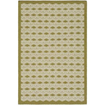 Mark & Day Fazeley 5'x7'6" Rectangle Woven Indoor Area Rugs Lime: Geometric Wool, Stain-Resistant, Handwoven, Bohemian Style