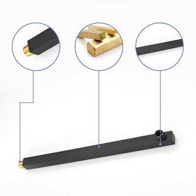 Matte Black 12-Inch Stainless Steel Rain Shower System with Handheld