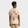 Boys' Avengers Mightiest Heroes Front and Back Short Sleeve Graphic T-Shirt - Tan - 3 of 4