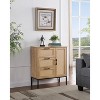 ORRD Mid-Century Storage Cabinet with 3 Drawers & Rattan Doors, Adjustable Shelf Cabinet for Living Room, Dining Room, Easy Assembly - 2 of 4