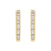 Gilded 1/4 to 1 Cttw Natural Diamond Hoop Earrings in Sterling Silver or 14KT Gold-Plated, Elegant & Ethical Jewelry for Women, Gift Box Included - 2 of 3