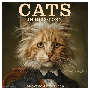 Willow Creek Press 12"x12" 2026 Cats in Hiss-tory Wall Calendar - 1 of 4