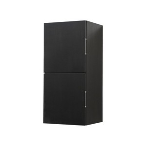 KubeBath Bliss 12Inch Wide by 24Inch High Linen Side Cabinet With Two Doors in Black Wood Finish - 1 of 4