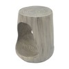 Round Outdoor End Tables, Wood-Effect MGO Outdoor Side Table, Hollow Base Patio End Table for Outside or Indoor Use -Christopher Knight Home - 4 of 4