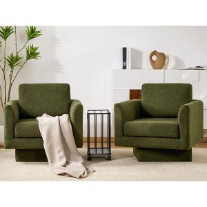 NixBex Modern Swivel Accent Chair with 360 Degrees Armchair Thick Padded Single Sofa Chair Upholstered Comfy Barrel Chair - 1 of 4