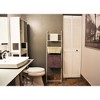 Evideco French Home Goods Freestanding Bath Towel Ladder Wall Leaning Drying Rack 4 Bars Metal White - 3 of 4