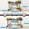 4 Basket Over Sink Dish Rack Adjustable 30-41.5" W x 20.5" H, Space Saving Drying Rack - 3 of 4