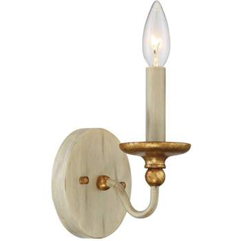 Minka Lavery Rustic Wall Light Sconce White Hardwired 5" Fixture Candle for Bedroom Bathroom Vanity Reading Living Room Hallway