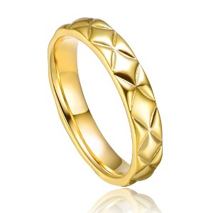 14K Gold Plated Modern Band Ring – Sleek, Sophisticated, and Contemporary Design for Effortless Elegance - 1 of 3