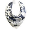 Wrapables Silk Satin Floral Neckerchief 35 x 35 Inch Square Scarf, Silhouette - 3 of 4
