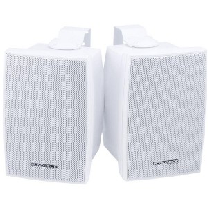 Monoprice 2-Way Indoor/Outdoor Weatherproof Speakers - 5.25in (Pair), 40W Nominal, 80W Max, Easy to Mount to a Wall, a Pole, or any Vertical Surface - 1 of 4