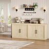 70.8" Wood Sideboard Buffet Cabinet,Framed sideboard with Storage, 4 Doors - Coffee Bar, Media Console Credenza for Living Room, Kitchen, Entryway - 3 of 4