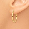 Black Bow Jewelry 2mm, 14k Yellow Gold Classic Round Hoop Earrings, 20mm (3/4 Inch) - 3 of 4