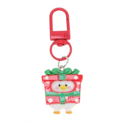 Unique Bargains Christmas Keychain Lobster Clasp Alloy Resin Multicolor 1 Pc