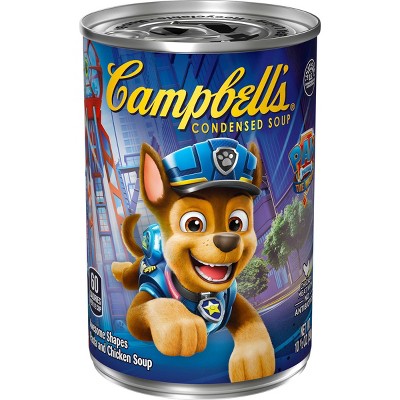 Campbell's Condensed Nickelodeon Paw Patrol Chicken & Pasta Shapes Soup - 10.5oz Can