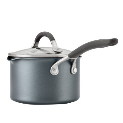 Graphite Aluminum Nonstick Saucier with Pour Spout and Lid