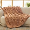 Bedsure Chunky Knit Throw Blanket for Couch - 100% Hand Knitted, 5.06 lbs Chenille Blanket for Bed Living Room Home Decor, Thick and Soft - 2 of 4
