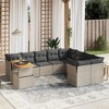 vidaXL Garden Sofa Set Grey PE rattan Large Modular Garden Sofa Set - 2 of 4