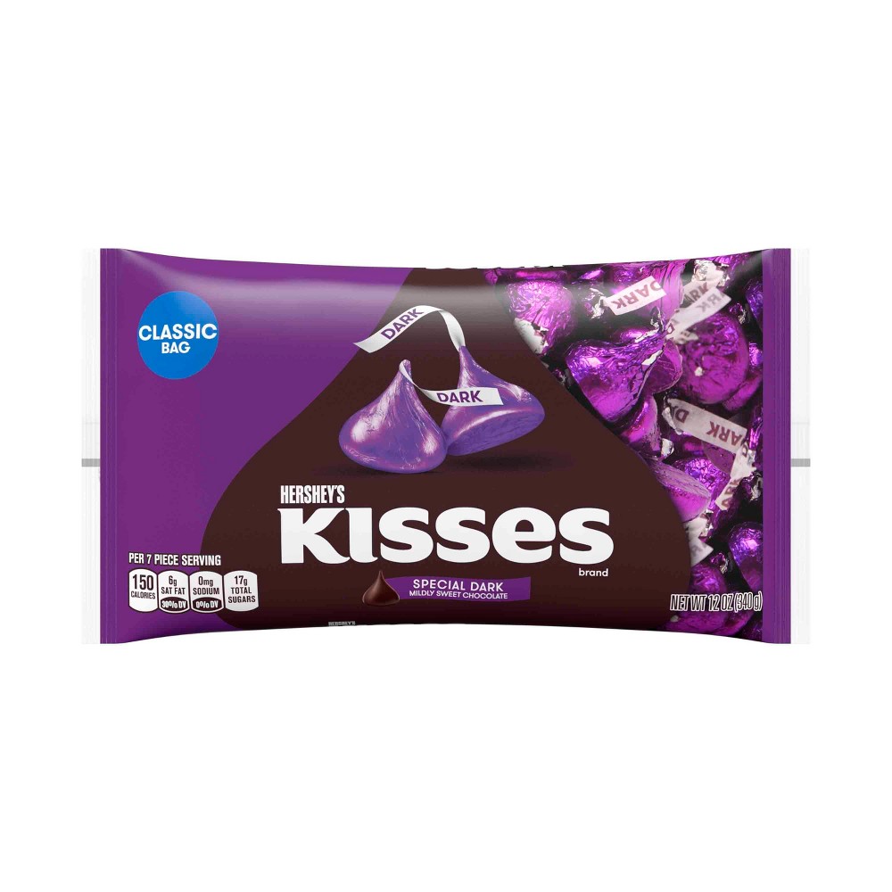 UPC 034000121809 product image for HERSHEY'S KISSES Special Dark Mildly Sweet Chocolates - 12oz | upcitemdb.com