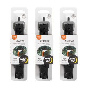 Nite Ize GearPro Utility Strap 18 Inch - Black - 3 Count (3 Pack) - 1 of 4