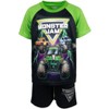Monster Jam Grave Digger El Toro Loco Megalodon T-Shirt Tank Top and French Terry Shorts 3 Piece Set Toddler to Big Kid - 4 of 4