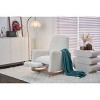 Nursery Rocking Chair with Adjustable Footrest,Teddy Fabric Modern Glider Recliner for Living Room or Bedroom-Baofuwish - 3 of 4