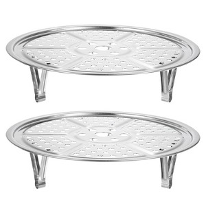Unique Bargains Stainless Steel Heat Resistant Rust Resistant Steamer Rack with Stand - 1 of 4