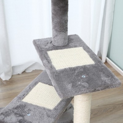 Gray Sisal 5-Level Cat Tree with Perches and Scratcher