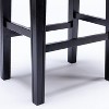 26 Inch PU Leather Bar Stool, Modern Nailhead Trim Saddle Bar Stool, Farmhouse Island Chair, Backless Upholstered Bar Stool - 3 of 4