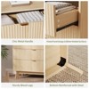 Mid-Century Fluted 4-Drawer Dresser Natural Wood Chest of Drawers - 3 of 4
