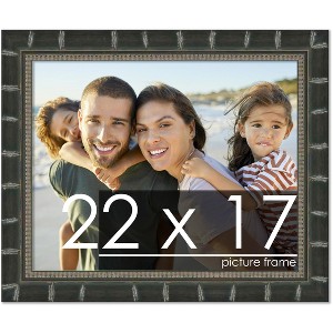 PosterPalooza | 22x17 Modern Bamboo Picture Frame, UV Acrylic, 5 Finishes - 1 of 4