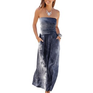 Women's Bandeau Maxi Dress - LASCANA - 1 of 4