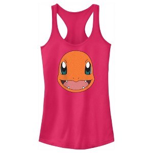 Juniors Womens Pokemon Charmander Smile Racerback Tank Top - 1 of 4