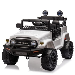 12V Ride on Car for Kids, Licensed Toyota Ride on Truck, Battery Powered Electric Kids Car with Remote Control, Music, Suspension System, Double Doors - 1 of 4