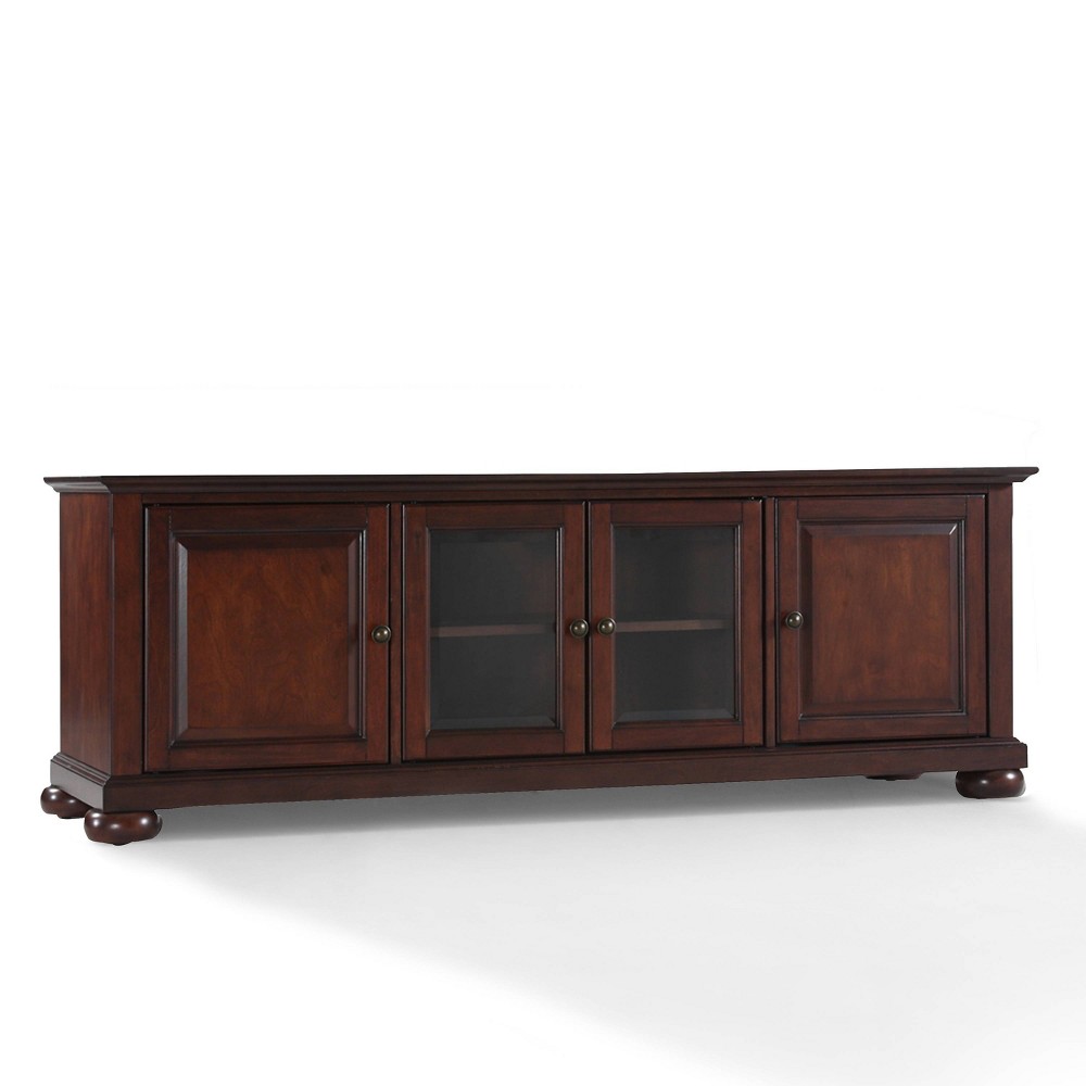 Alexandria TV Stand for TVs up to 60" Mahogany - Crosley: Sleek Design, Media Storage, Cord Management