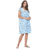 Casual Nights Women's Super Soft Yummy Nightshirt, Short Sleeve Nightgown, Night Dress with Fun Prints & Patterns - 2 of 4