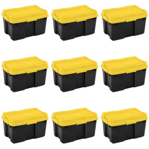  Greenmade Extra Strong 27 Gallon, Black and Yellow Storage Bin  (4pack) : Office Products