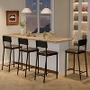 Jojoka Bar Stools Set of 2/4 Upholstered PU Dining Chairs,Modern Dining Room Chairs Kitchen Chairs with Metal Legs - 2 of 4