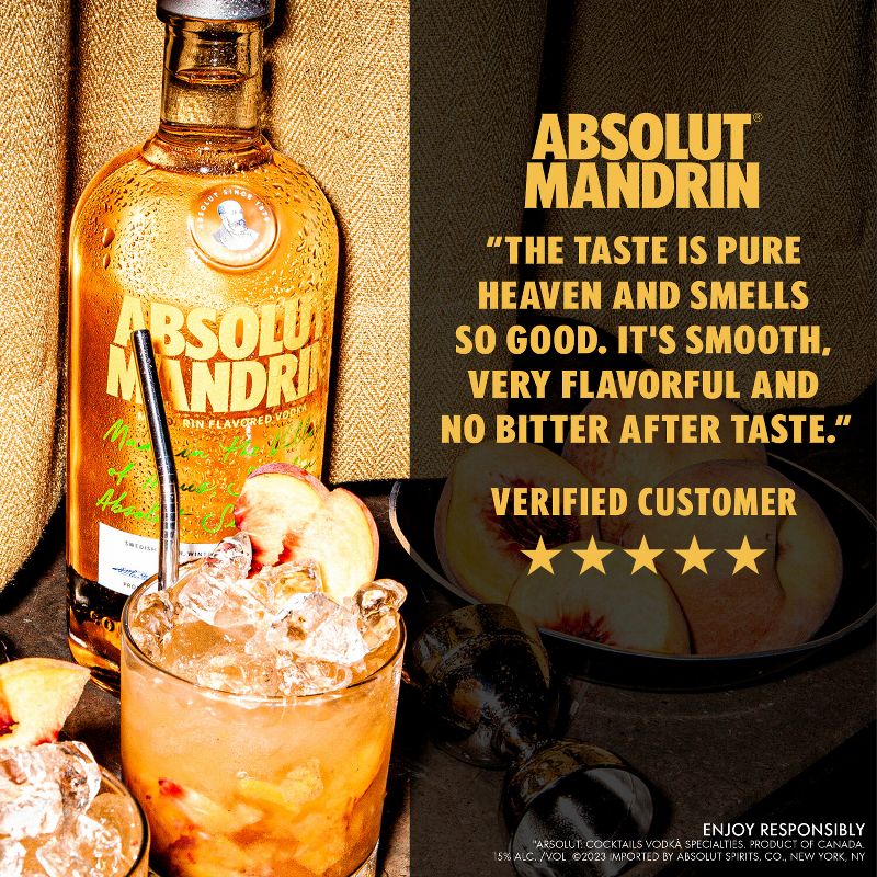 Absolut Mandarin Vodka - 750ml Bottle, 4 of 8