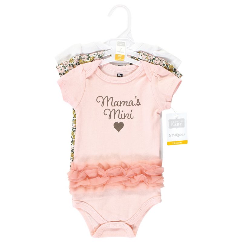 Hudson Baby Infant Girl Cotton Bodysuits, Mamas Mini Tutu, 2 of 6