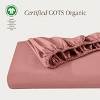 260 Thread Count Organic Cotton Percale Fitted Sheet by Bare Home - 2 of 4
